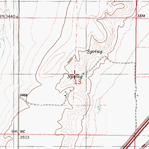 Topographic Map of 18N01W13____02 Well, MT