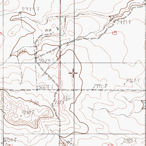 Topographic Map of 18N51E15CC__01 Well, MT