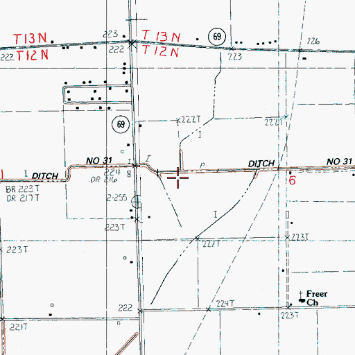 Topographic Map of Ditch Number 31, AR