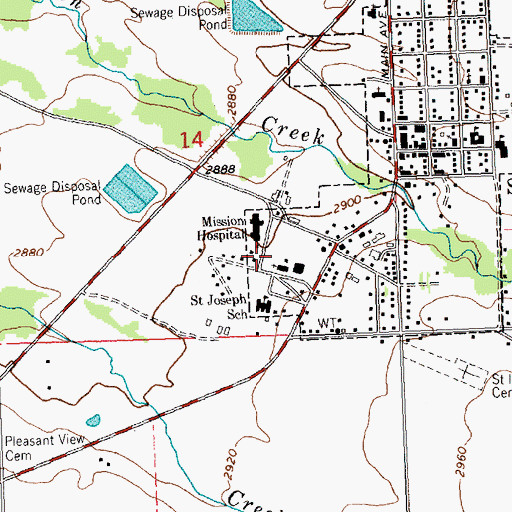 Topographic Map of 18N20W14DCA_01 Well, MT