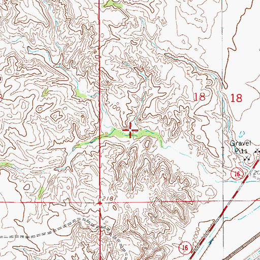 Topographic Map of 18N57E18CBDB01 Well, MT