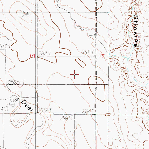 Topographic Map of 19N53E18DDDB01 Well, MT