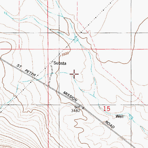 Topographic Map of 18N01W15B___01 Well, MT