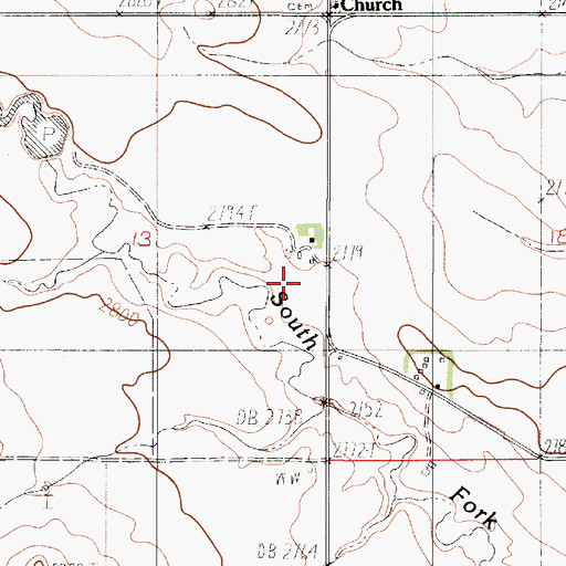 Topographic Map of 18N51E13DAA_01 Well, MT