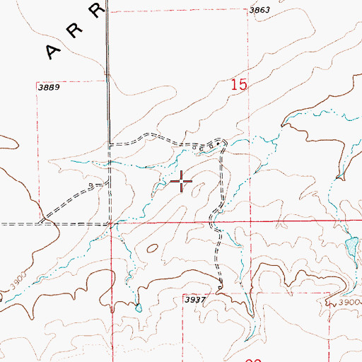 Topographic Map of 18N12E15CA__01 Well, MT