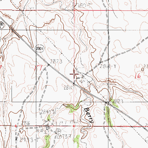 Topographic Map of 18N50E16CBBB01 Well, MT
