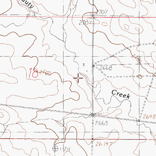 Topographic Map of 18N46E18ADCA01 Well, MT