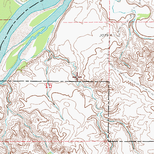 Topographic Map of 18N57E15ADCC01 Well, MT