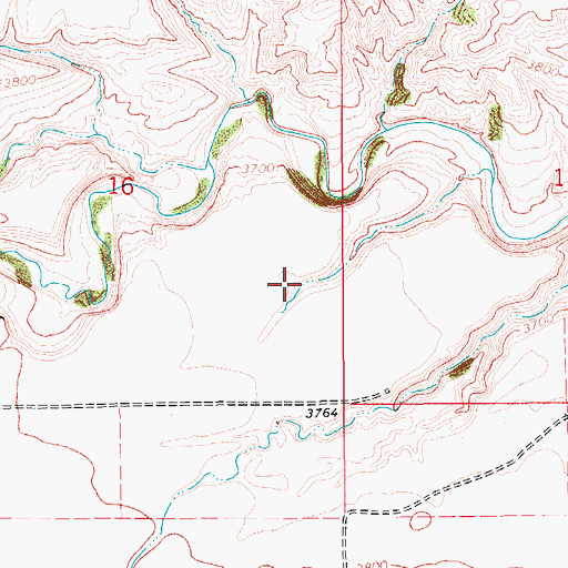 Topographic Map of 18N11E16DA__01 Spring, MT