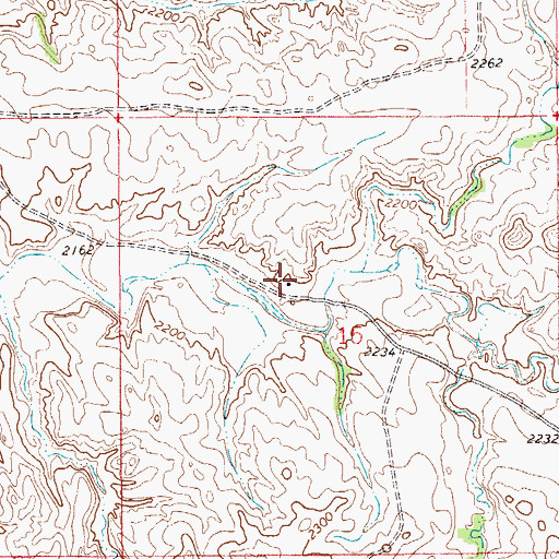Topographic Map of 18N58E15BDAC01 Well, MT
