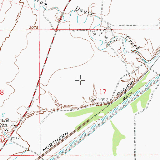 Topographic Map of 18N57E17BD__01 Well, MT