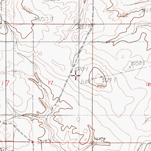 Topographic Map of 19N51E17DDA_01 Well, MT