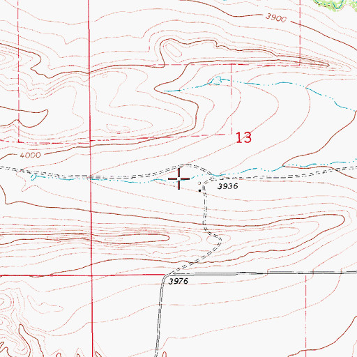 Topographic Map of 18N10E13CA__01 Well, MT