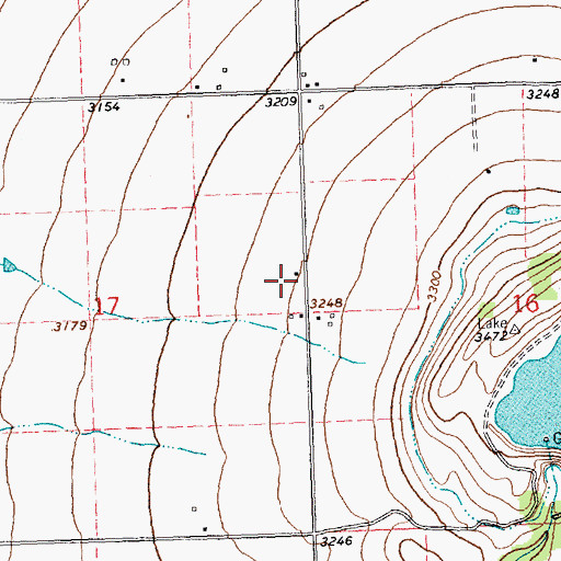 Topographic Map of 18N19W17ADD_01 Well, MT
