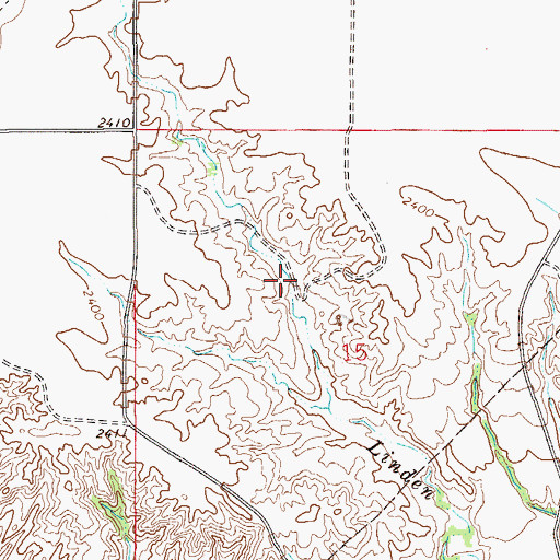 Topographic Map of 18N56E15BDBD01 Well, MT