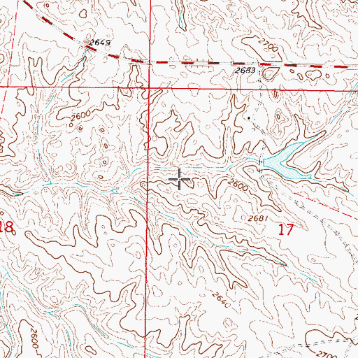 Topographic Map of 18N43E17B___01 Well, MT