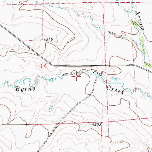 Topographic Map of 18N09E14DA__01 Well, MT