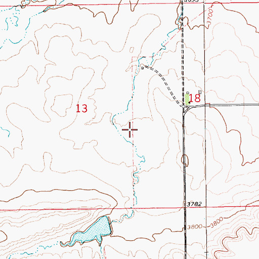 Topographic Map of 18N12E13AD__01 Spring, MT
