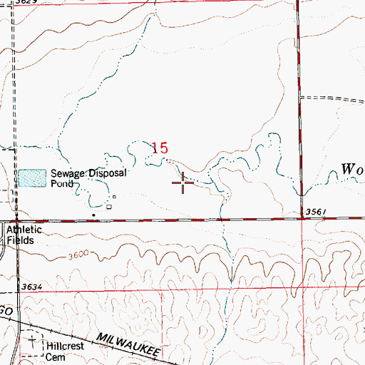 Topographic Map of 18N14E15DBB_01 Well, MT