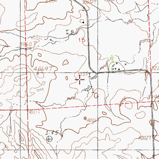Topographic Map of 18N18E15BDA_01 Well, MT
