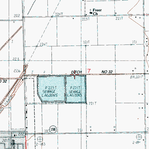 Topographic Map of Ditch Number 32, AR