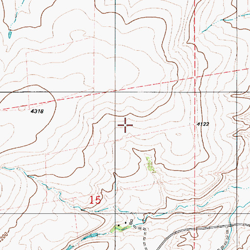 Topographic Map of 18N06E15A___01 Well, MT