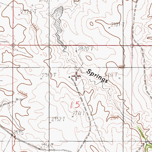 Topographic Map of 18N49E15ACBB01 Well, MT