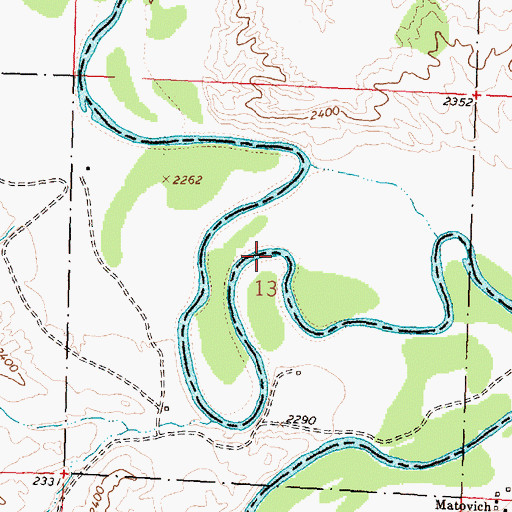 Topographic Map of 18N29E13BD__01 Well, MT