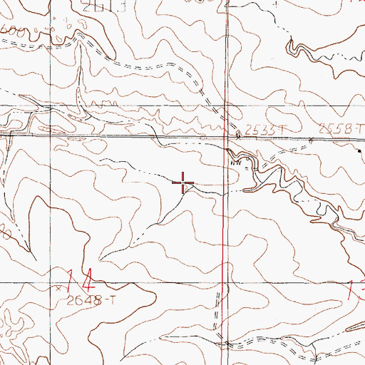 Topographic Map of 18N43E14AA__01 Well, MT