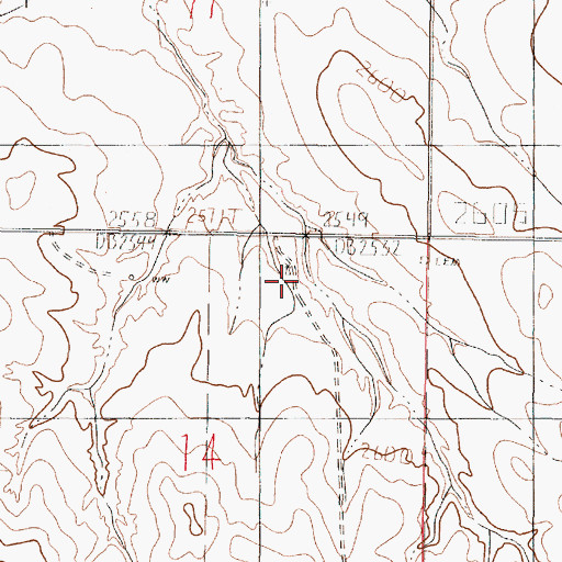 Topographic Map of 18N44E14ABAC01 Well, MT