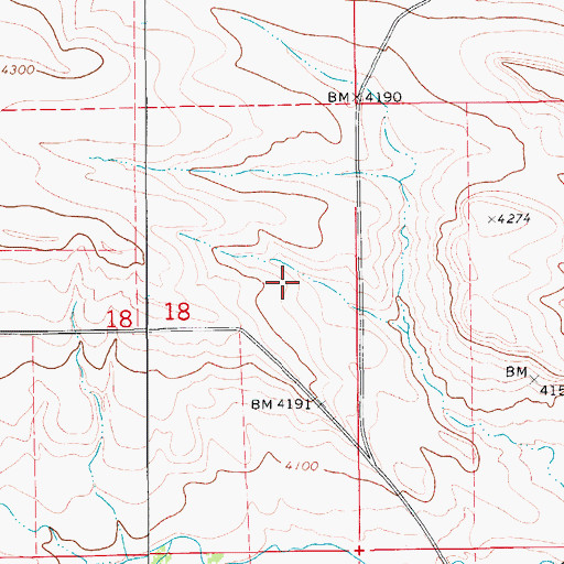 Topographic Map of 18N10E18AD__01 Spring, MT