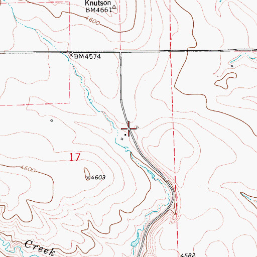 Topographic Map of 18N09E17ADBC01 Well, MT