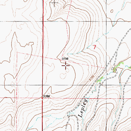 Topographic Map of 18N01W07C___01 Well, MT
