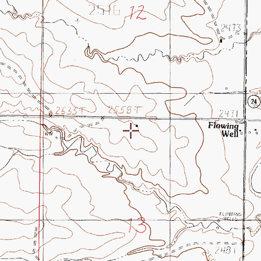 Topographic Map of 18N43E13BAAA01 Well, MT