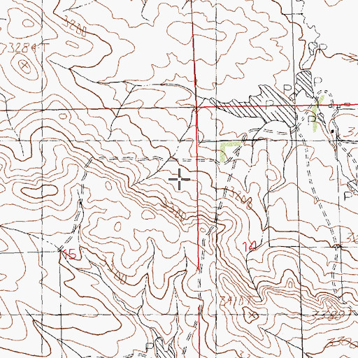 Topographic Map of 18N24E14BB__01 Well, MT