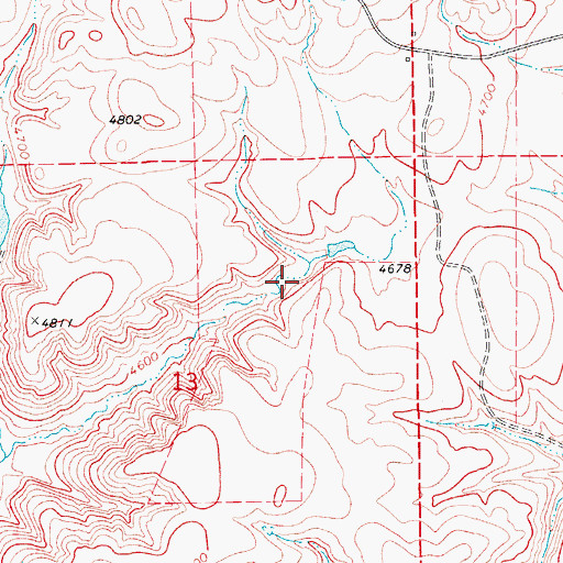 Topographic Map of 18N08E13A___01 Well, MT
