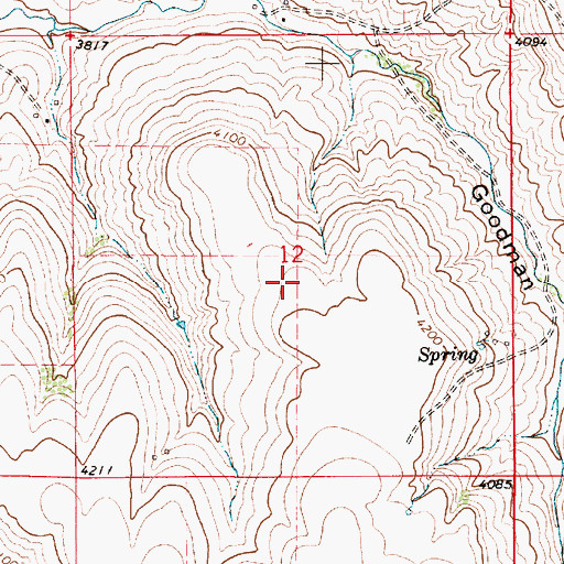 Topographic Map of 18N03E12____01 Well, MT
