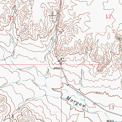 Topographic Map of 18N54E12CCCC01 Well, MT