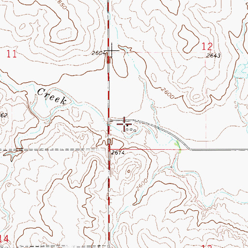 Topographic Map of 18N53E12CCAC01 Well, MT