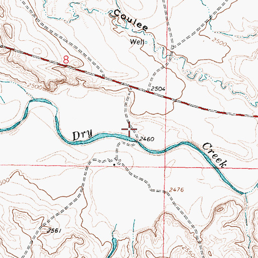 Topographic Map of 18N40E08D___01 Well, MT