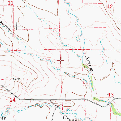 Topographic Map of 18N09E13BB__01 Well, MT