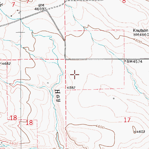 Topographic Map of 18N09E17BB__01 Well, MT