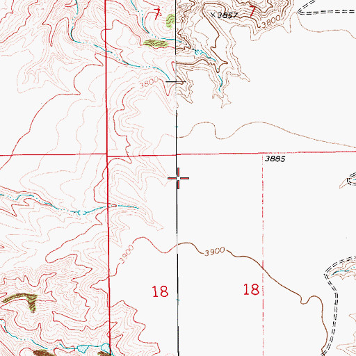 Topographic Map of 18N12E07CD__01 Spring, MT