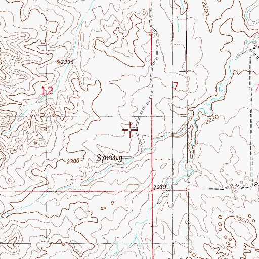 Topographic Map of 18N59E33AAC_01 Well, MT