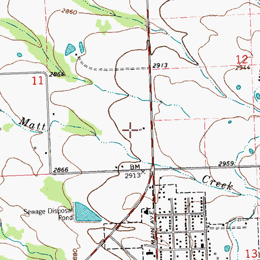 Topographic Map of 18N20W11DDA_01 Well, MT