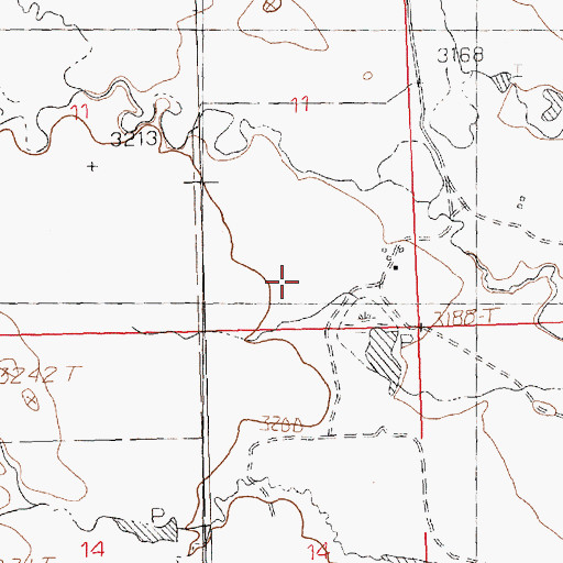 Topographic Map of 18N23E11DD__01 Well, MT