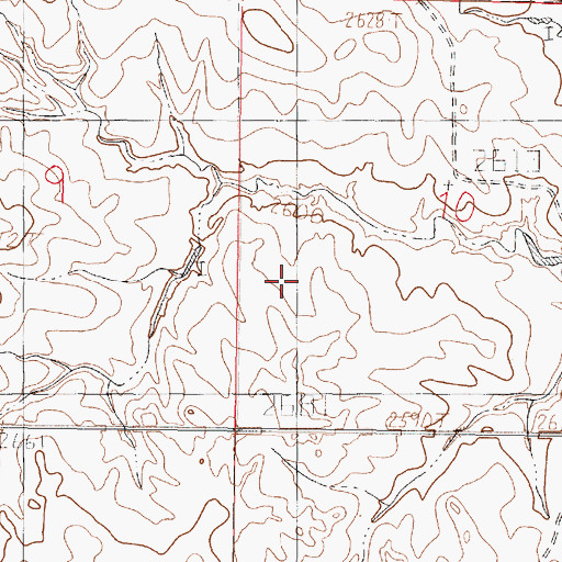 Topographic Map of 18N43E10ACD_01 Well, MT