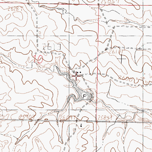 Topographic Map of 18N43E10DABD01 Well, MT