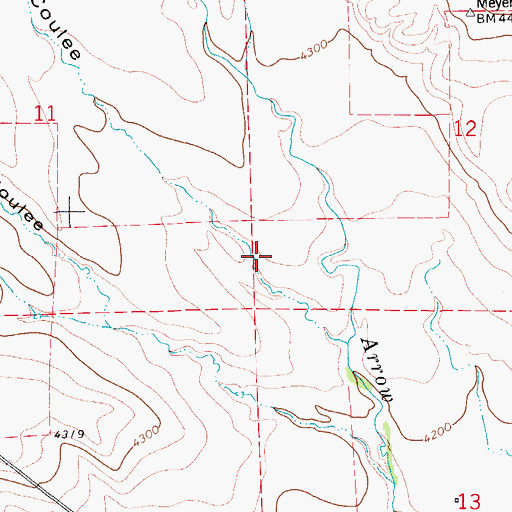 Topographic Map of 18N09E12CC__01 Well, MT