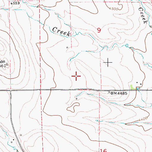 Topographic Map of 18N09E09CD__01 Well, MT